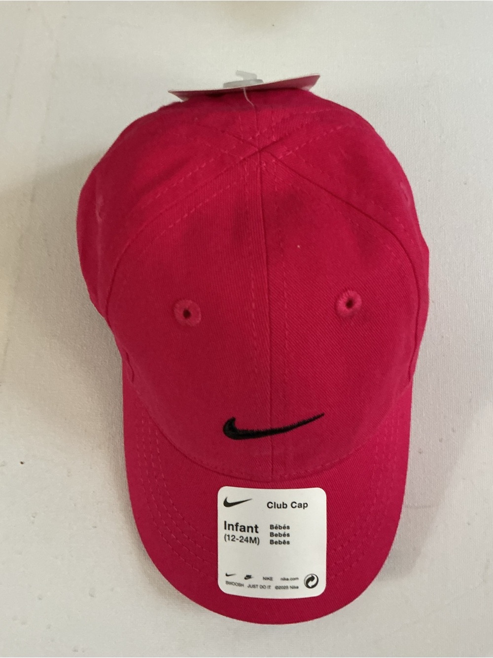 Nike Infant Club Cap - Hot Pink with Black Swoosh